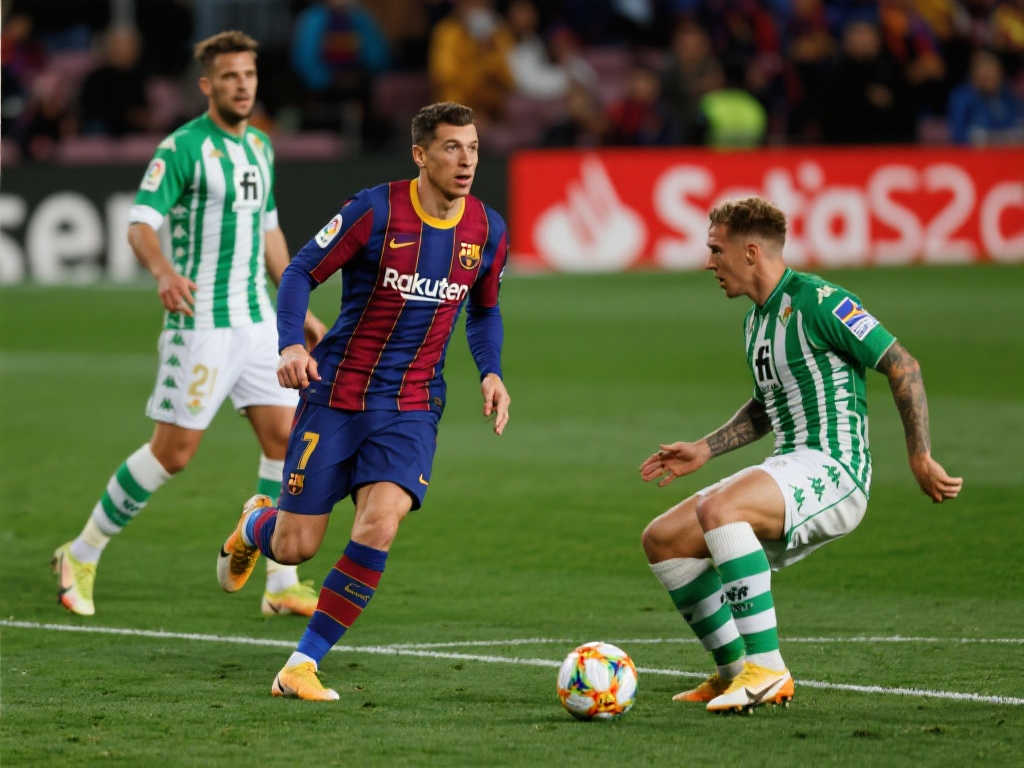 【西甲】莱万进球德容失误送点,巴萨2-2憾平贝蒂斯 【西甲】莱万进球德容失误送点,巴萨2-2憾平贝蒂斯